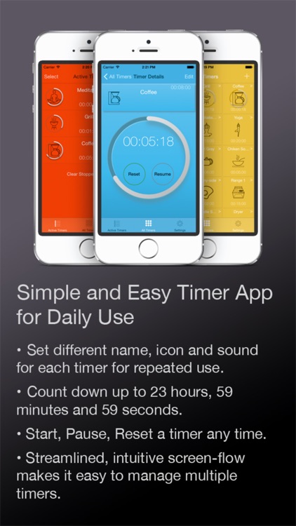 Multi Timer HD Free - Visually manage tasks, chores, activities in everyday life