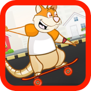 Rat on Skateboard jump Games - 经典儿童游戏