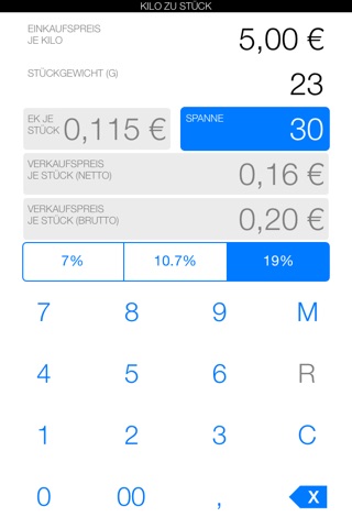 Kaufmann – calculations for retailers screenshot 3