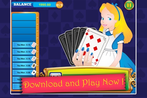 ` Guess the Hi Lo Card - Alice In Wonderland edition screenshot 4