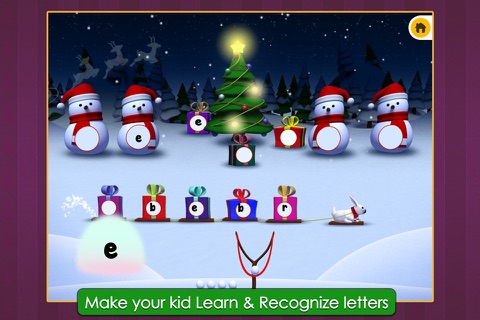 Icky Snow Ball Attack - Phonics & Vowels - Christmas Edition FREE screenshot 3