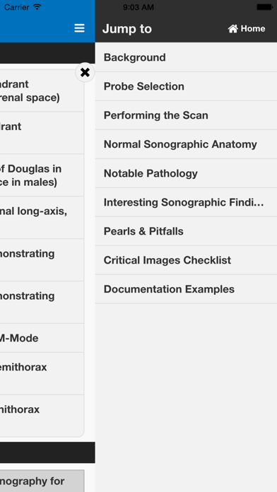 SonoSupport: a clinical emergency medicine and critical care ultrasound reference tool Screenshot