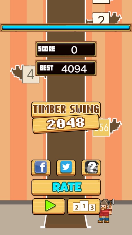 Timber Swing 2048 - Don't Crash On The Wrong Numbers