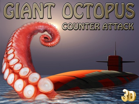 ジャイアント  タコ  店頭   攻め - 巨 怪獣 潜水艦 殴打 3Dのおすすめ画像1