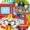 Kids Learning Fun & Educational Games for Toddlers - play fire truck puzzles & teach brain skills to pre-school children!