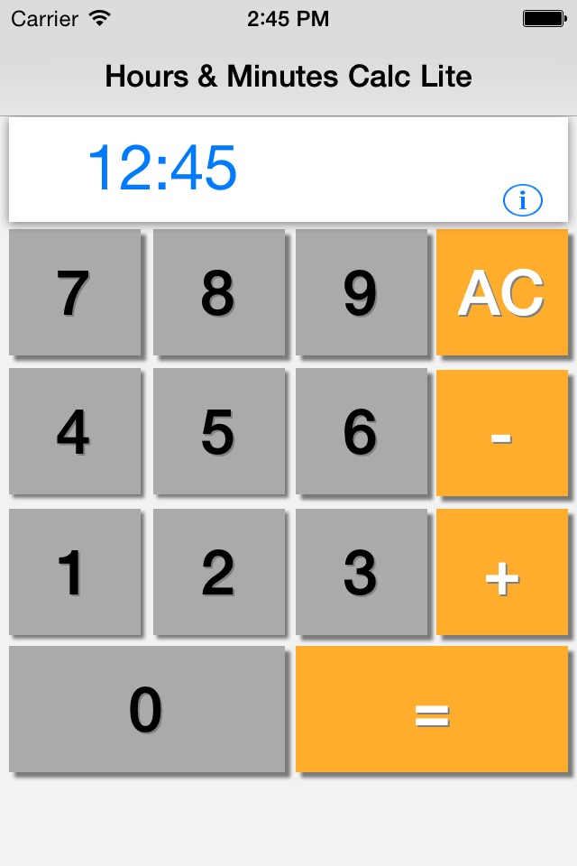 Hours Minutes Calculator Lite screenshot 2