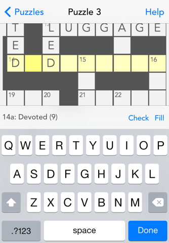 Four Down: Beautiful Crosswords screenshot 2