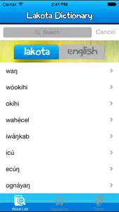 Lakota Dictionary screenshot #2 for iPhone