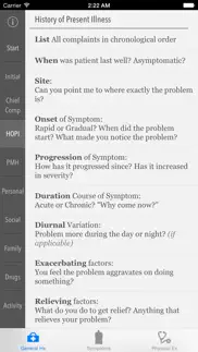 clinical skills - history, symptoms & physical examination iphone screenshot 1