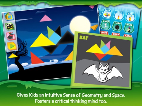 Kids Learning Puzzles: Halloween - Tangram Building Blocks Make Your Brain Popのおすすめ画像1