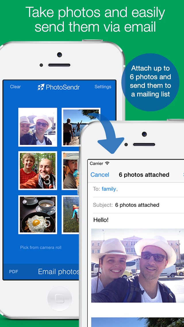 Screenshot #2 for PhotoSendr: send photos via email to a mailing list