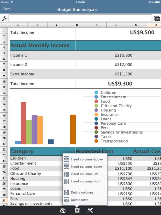 SpreadSheet -Excel Edition HD screenshot-4