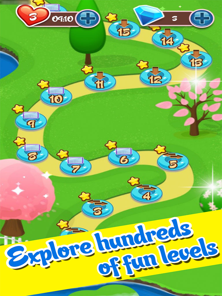 Sweet Jelly Fruit Garden mania : Match 3 Free Game
