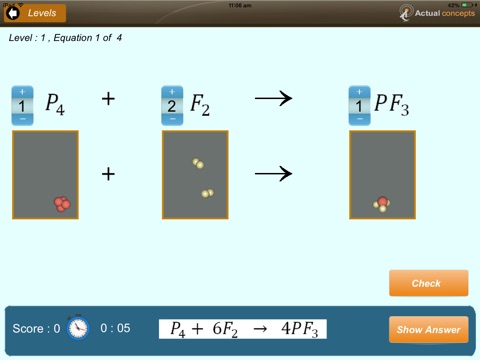 Gamify - Balancing Chemical equations screenshot 4