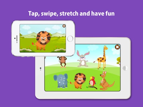 Animal sounds and pictures, hear jungle sound in Kids zoo, Petting zoo with real images and sound iPad screenshot 3 - Education app