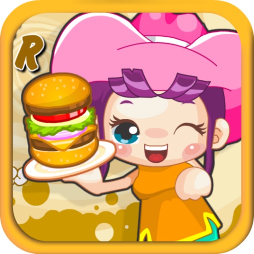 Cute Girl Cooking Hamburger icon