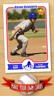 free baseball card template — create personalized sports cards complete with baseball quotes, cartoons and stats iphone screenshot 1