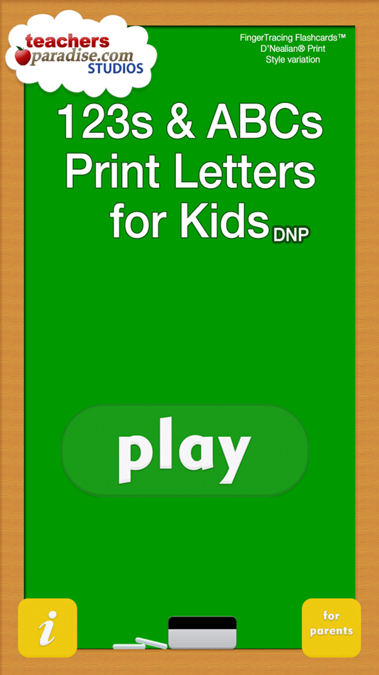 #4. ABCs Kids Preschool Letter Writing DNP - Learn to Trace Letters & Write Numbers Game (iOS) โดย: TeachersParadise.com