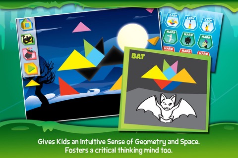 Kids Learning Puzzles: Halloween - Tangram Building Blocks Make Your Brain Popのおすすめ画像1