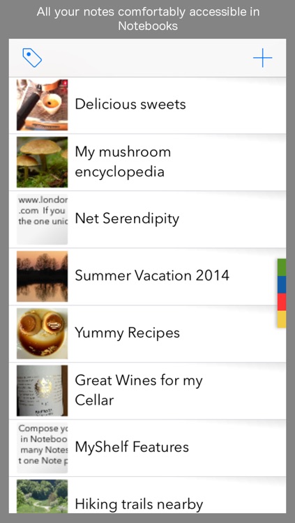 MyShelf - Note & Image Manager. Organize in color.