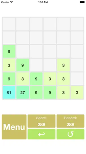 Скриншот 2048+++ на iPhone 2