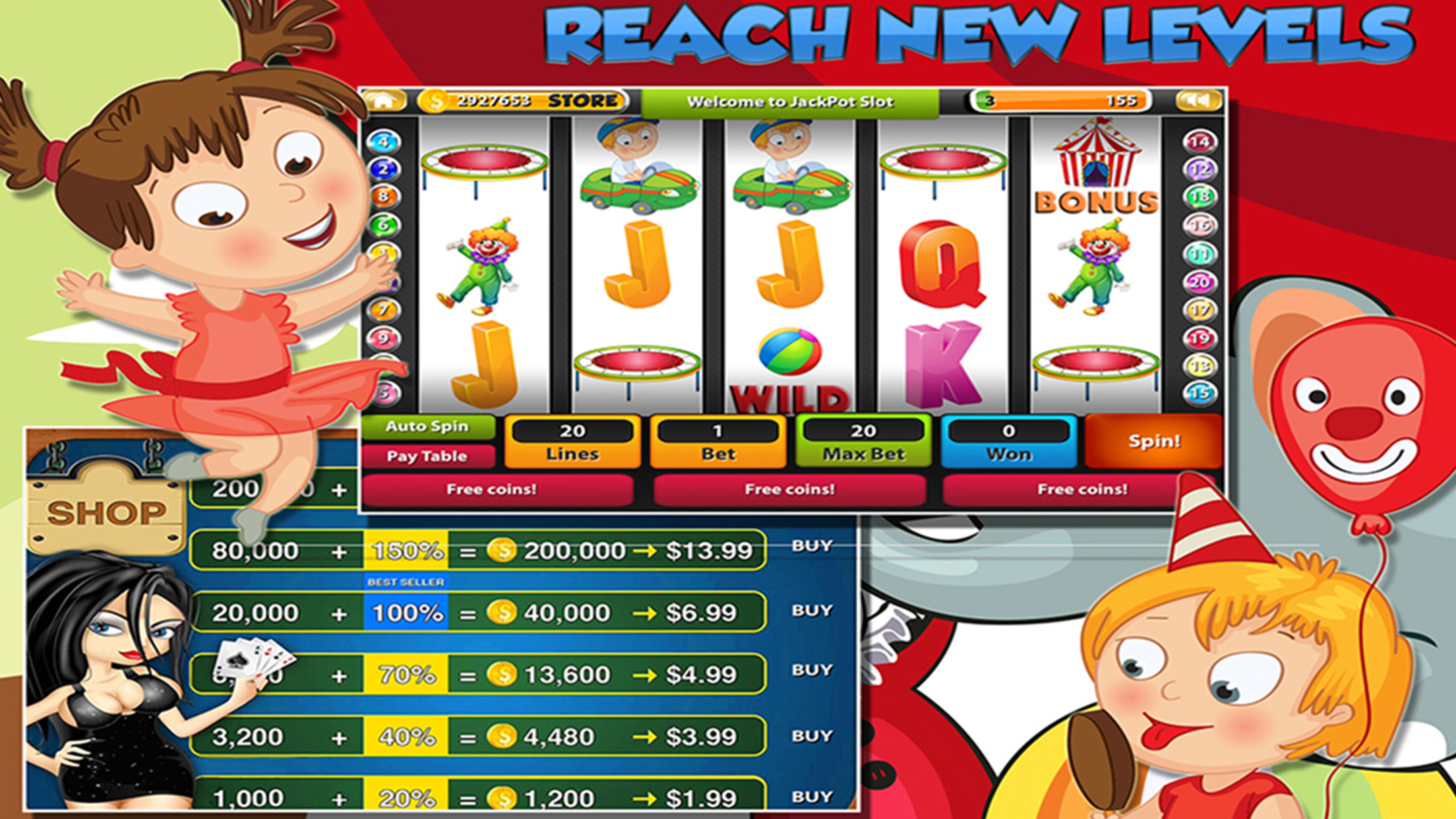 Amusement Park Themed 5-Reels Video Slots - Vegas Strip VIP Casino Wins with Cash Coaster Jackpot screenshot 4