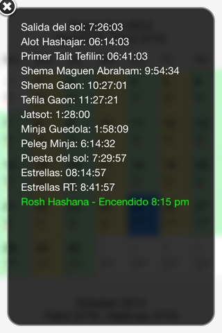 Calendario Ateret screenshot 2