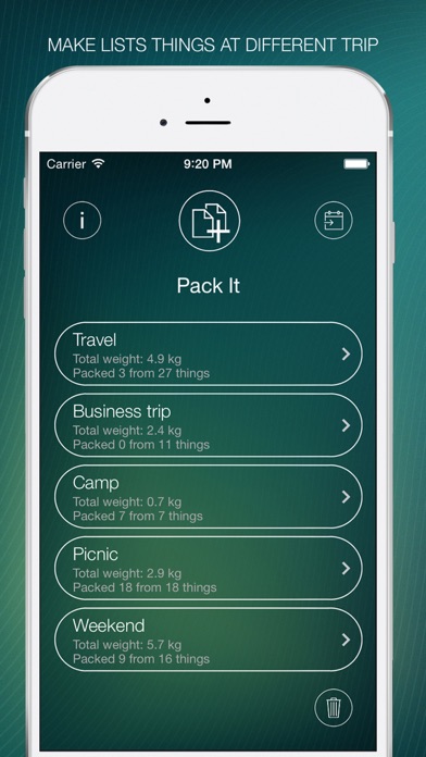 Pack It - The list of required documents and things to the trip Screenshot 1