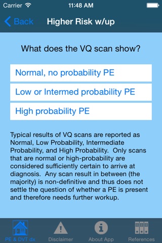 PE & DVT dx tool screenshot 4