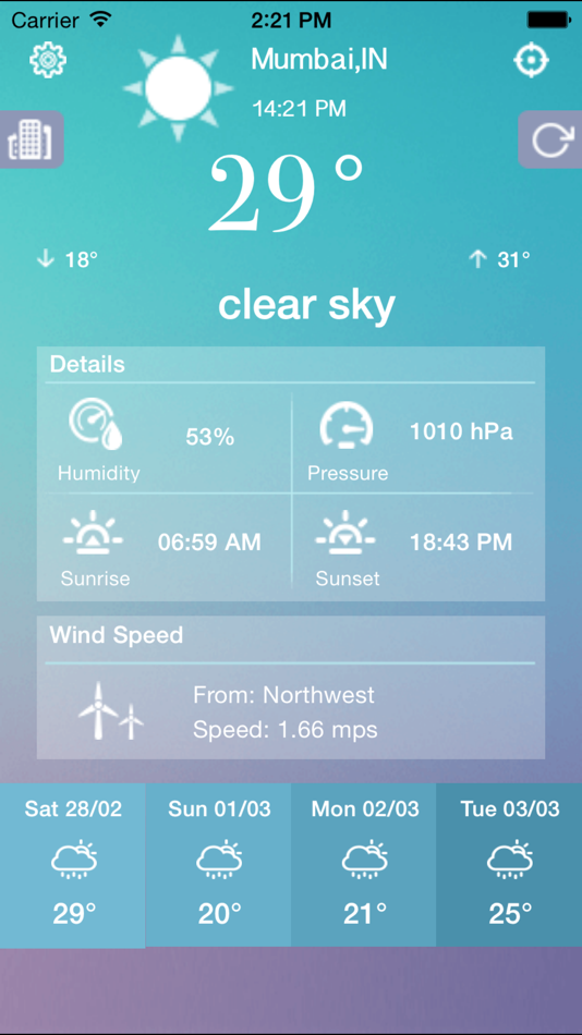 #1. Excel Weather Forecast (iOS) 由: Hitesh Ramoliya