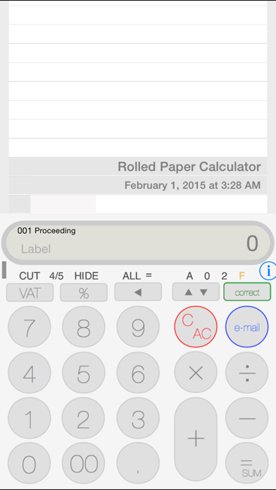 Rolled Paper Calculator Flat Screenshot