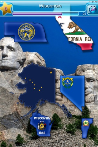 Geo World Deluxe - USA States, Capitals, Flags and Seals screenshot 2