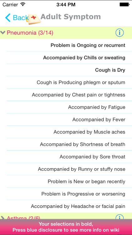 Adult Symptom Checker