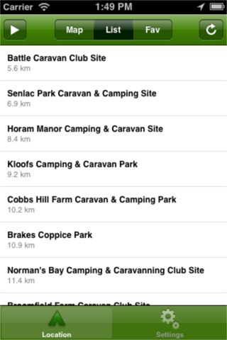 UK Campsite and Caravan Finder screenshot 3