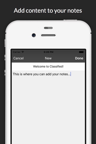 Classified- Touch-ID Protected Notes screenshot 3