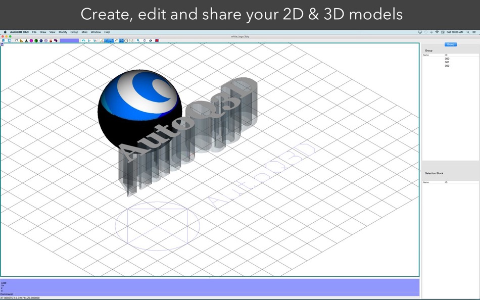 #1. AutoQ3D CAD (macOS) 由: AutoQ3D Team
