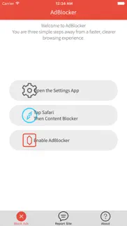 adblocker - block all known ad networks and experience a faster web browsing iphone screenshot 1