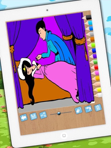 Screenshot #6 pour Pintar cuentos de hadas: juego educativo para colorear a Rapunzel o Cenicienta para niños