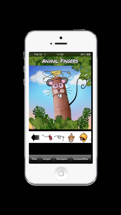 Screenshot #1 pour Doigts des animaux - Créer des visages d'animaux drôles sur les doigts!