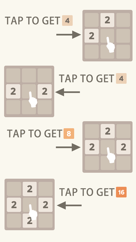 #3. Just Get 2048 - A Simple Puzzle Game ! (iOS) 由: 光耀 宁