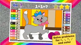 colorful math free «animals» — fun coloring mathematics game for kids to training multiplication table, mental addition, subtraction and division skills! iphone screenshot 3