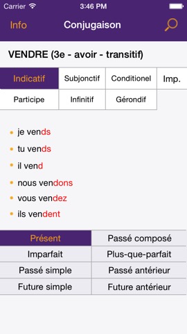 Conjugaisons des verbes - l'App des profs gratuite et complèteのおすすめ画像1