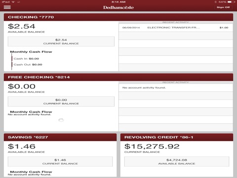 Dedham Savings for iPad screenshot 2
