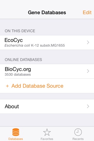 BioCyc Pathway/Genome DBs screenshot 3