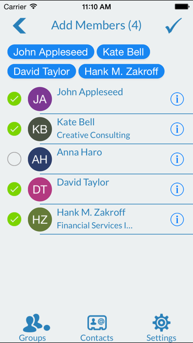 Screenshot #2 pour Group Contacts And Messaging