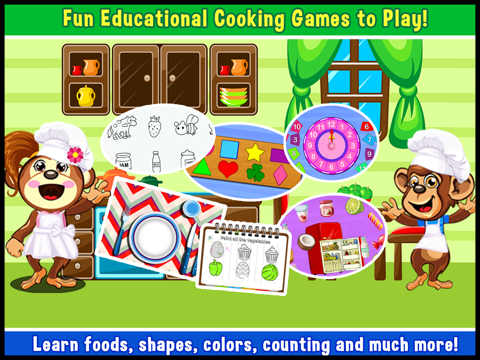 Screenshot #4 pour Preschool Educational Zoo Kitchen Games for Toddler | play children mini shape & alphabet learning puzzles for kids