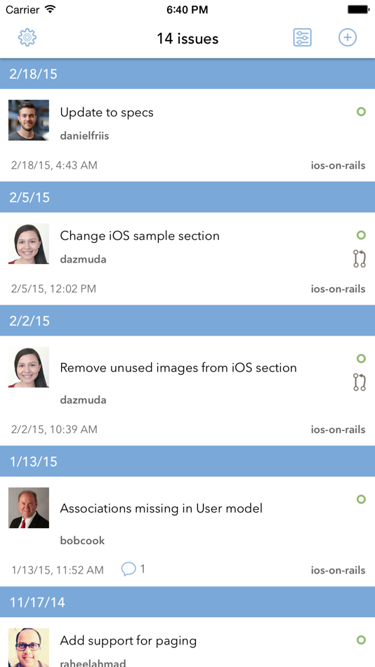 #3. HubHub - A Github Issues app (iOS) 由: Raheel Ahmad