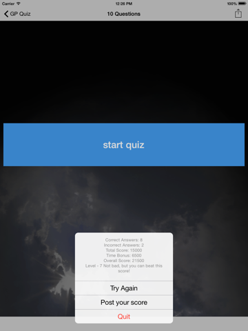 Screenshot #5 pour GP Quiz lite