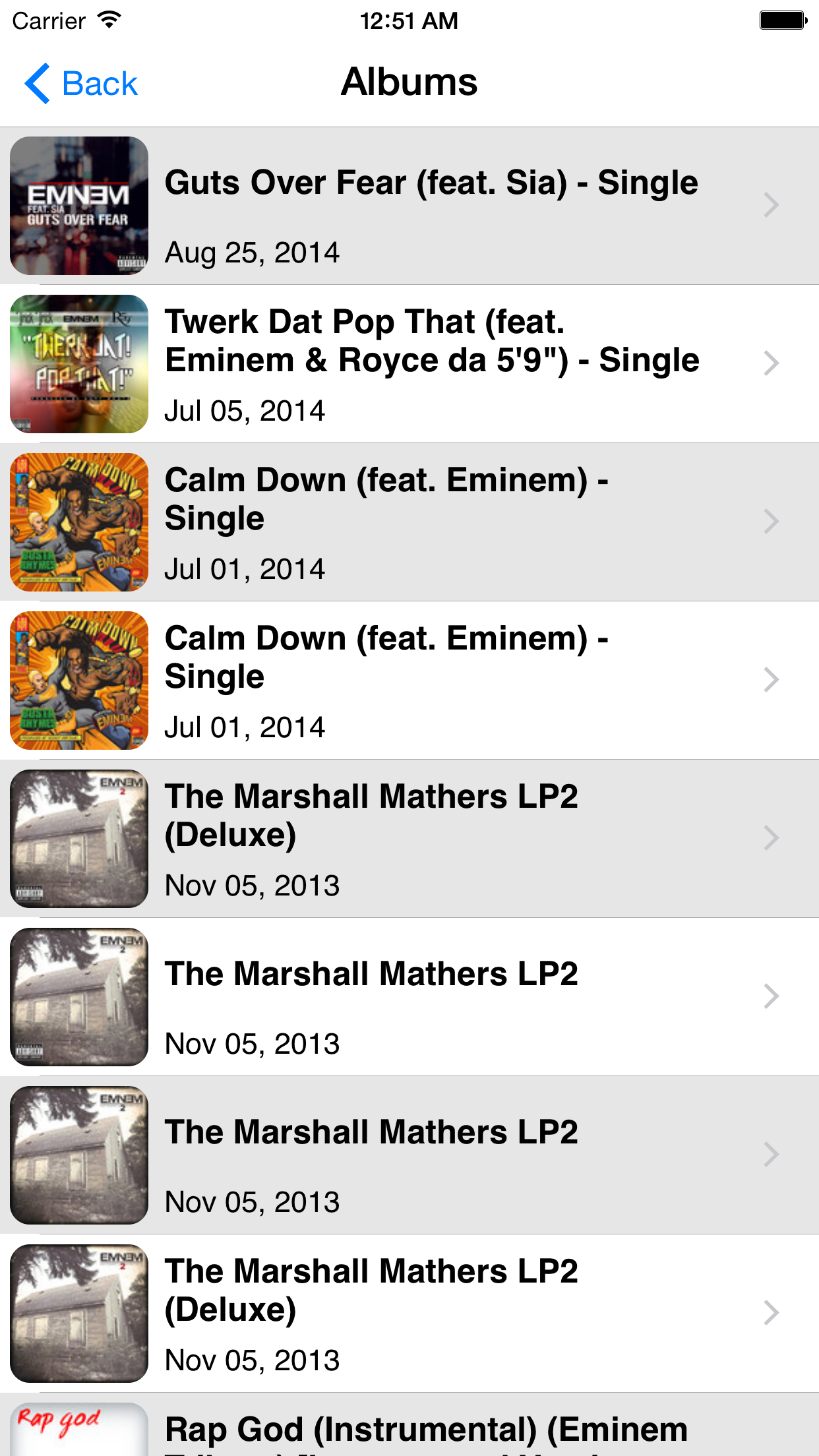 Eminem : Artist version