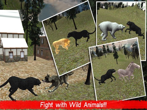 Wild Black Panther Attack Simulator 3D – Hunt the Zebra, Deer & Other Animal in Wildlife Safari iPad screenshot
